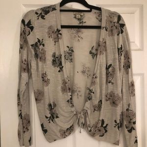 Lucky Brand Plus Size Tie Front Cardigan, Size 1X